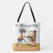 Tote Bag Quintessentiellement Quirky Piano Fourre-tout - RE (Dos)