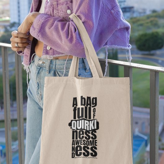 Tote Bag Quirky & Awesome Cool moderne stylé