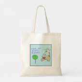 Tote Bag Quirky Illustrated Eat Green Balloons (Dos)