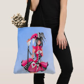 Tote Bag Quirky Jester et Puppet King (De près)