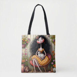 Tote Bag Quirky Lady Fourre-tout