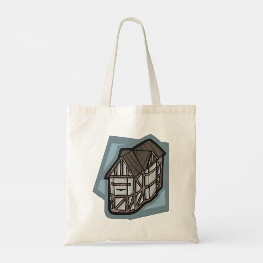 Tote Bag Quirky Tudor House Architecture médiévale (Dos)