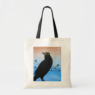 Tote Bag Quiscale Austin Texas Peinture d'oiseau sauvage no