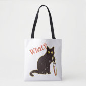 Tote Bag Quoi - propriétaire de chat (Devant)