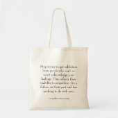 Tote Bag Quote about relationships.  (Devant)