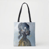 Tote Bag Quote Inspiration moderne personnalisée Couleur bl (Devant)