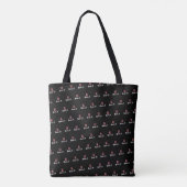 Tote Bag R /custom/ rose Monogramme estampillé partout Noir (Dos)