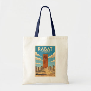 Tote Bag Rabat Maroc Illustration Voyage Art Vintage