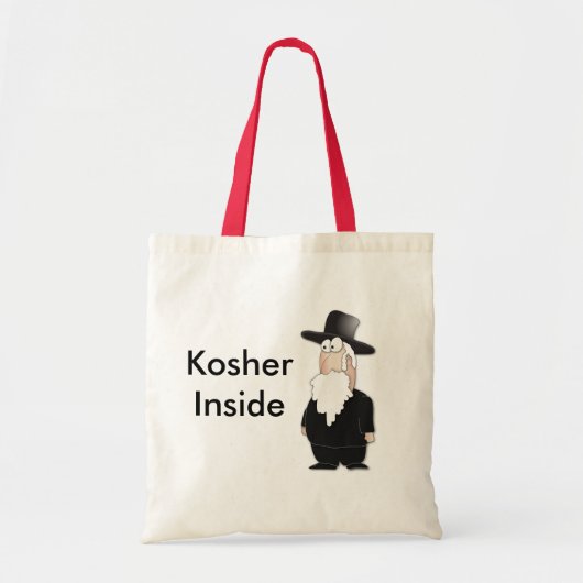 Tote Bag Rabbin juif drôle - bande dessinée fraîche (Devant)