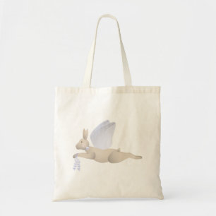 Tote Bag Rabbit Ange Tan Avec Ailes Bleues