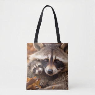 Tote Bag Raccoon Animal sauvage Beauté Liberté Art sauvage