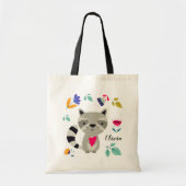 Tote Bag Raccoon drôle | Cadeau de nom personnalisé (Devant)