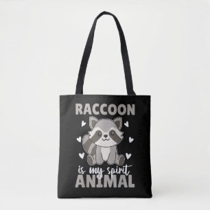 Tote Bag Raccoon Est Mon Esprit Animal Cute Raccoon