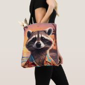Tote Bag Raccoon Holiday (De près)