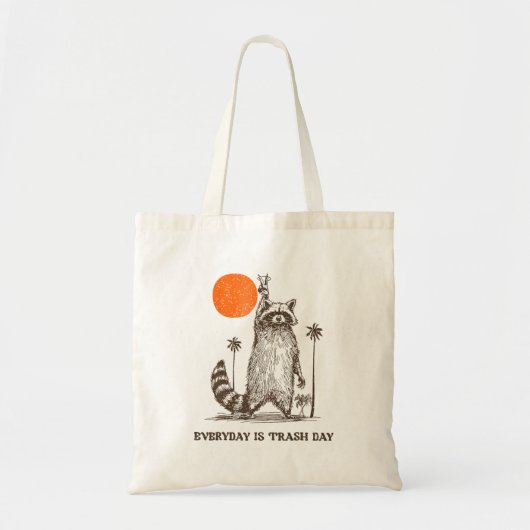 Tote Bag Raccoon Stay Trashy Animal (Devant)