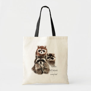 Tote Bag Raccoons a laissé des empreintes sur mon coeur de