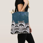 Tote Bag Raccoons Allover Fourre-tout (De près)