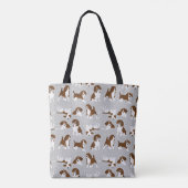 Tote Bag race de chien beagle - gris Fourre-tout (Dos)