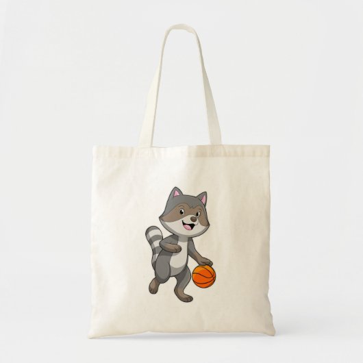Tote Bag Racon comme joueur de basket-ball avec basket-ball (Devant)