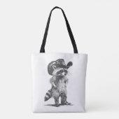 Tote Bag Racoon Cowboy Funny Racoon Graphisme Mème Hommes F (Dos)