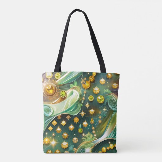 Tote Bag Radiant Peridot Citrine Lunar Glow (Dos)