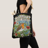Tote Bag Radicalized by Basic Decency Aesthetic Art Bird (De près)