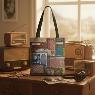 Tote Bag Radio Rétro Vintage Antiquités du Milieu du Siècle