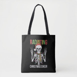 Tote Bag Radiologie Noël Père Noël Skeleton Xray Technicien