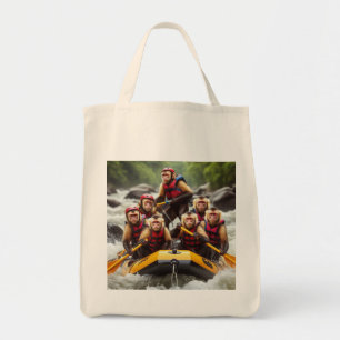 Tote Bag Rafting d'eau vive pour singes capucins aventurier