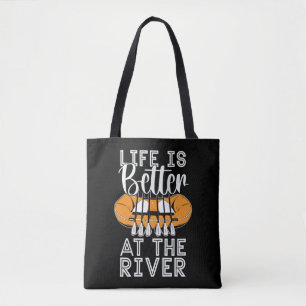 Tote Bag Rafting Life is Better Kayak Paddle Canoë