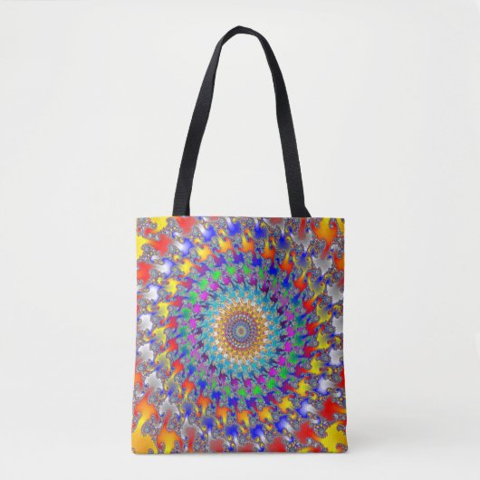 Tote Bag Rag Rug Fractal (Devant)