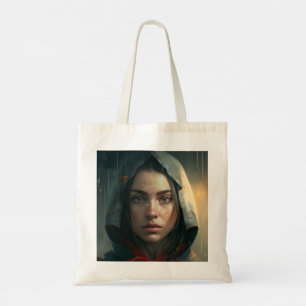Tote Bag Rain hood girl