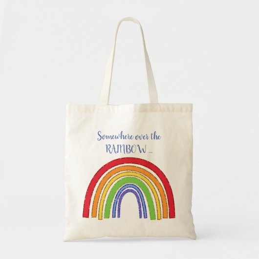Tote Bag RAINBOW avec frontière de Parties scintillant Faux (Devant)
