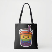 Tote Bag Rainbow Bubble Tea LGBTQ+ Pride (Devant)