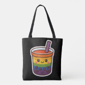 Tote Bag Rainbow Bubble Tea LGBTQ+ Pride (Dos)