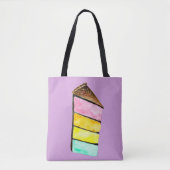 Tote Bag Rainbow Cake watercolor (Devant)