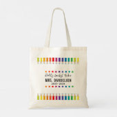 Tote Bag Rainbow Crayons Kindergarten Enseignant (Dos)