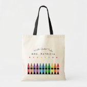 Tote Bag Rainbow Crayons Kindergarten Enseignant Cadeau (Devant)