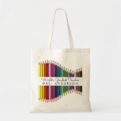 Tote Bag Rainbow Crayons Kindergarten Enseignant Cadeau (Devant)