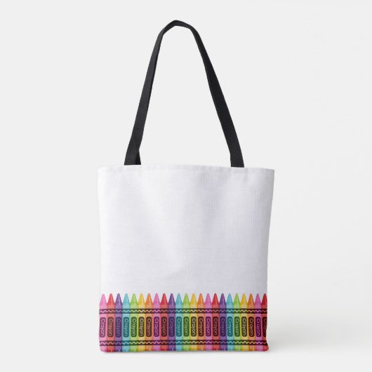 Tote Bag Rainbow Crayons Kindergarten Enseignant Cadeau (Dos)