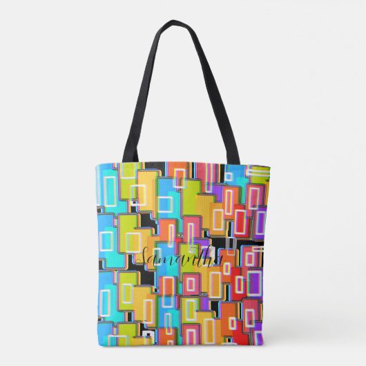 Tote Bag Rainbow Deco Home Living Abstrait (Dos)
