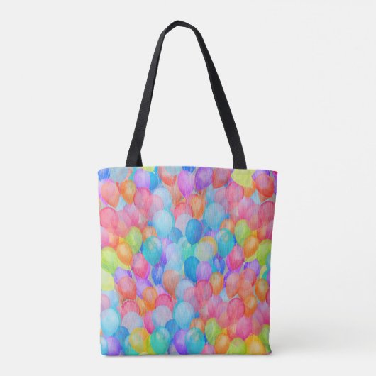 Tote Bag Rainbow Dreams : Watercolor Balloon Art (Dos)