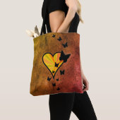 Tote Bag Rainbow heart and Butterfly (De près)