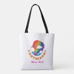 Tote Bag "Rainbow Hot Air Balloon LGBTQIA+ Pride Logo**