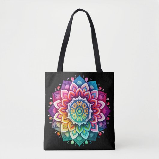 Tote Bag Rainbow Mandala (Devant)