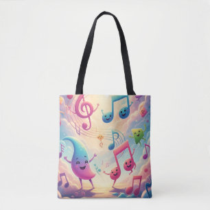 Tote Bag Rainbow Music Fourre-tout