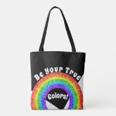 Tote Bag Rainbow Parties scintillant Pride LGBT soyez vos v (Dos)