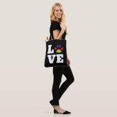 Tote Bag Rainbow paw (Sur le modèle)