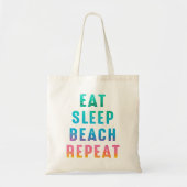 Tote Bag Rainbow Pride Manger Sleep Beach Répéter (Devant)