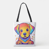 Tote Bag Rainbow Puppy Love (Dos)